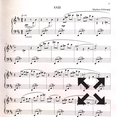 yearning for silence for piano solo score from No. XXIII